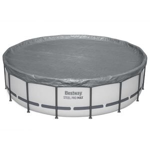 Bestway Copertura per piscina &Oslash;4,88 m Rotondo Poliestere Grigio