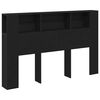 vidaXL Testata del letto Rovere Nero Legno ingegnerizzato