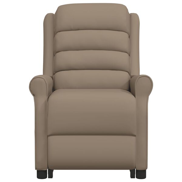 vidaXL Poltrona Alzapersona Cappuccino Similpelle