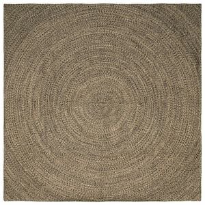 vidaXL Tappeto da Area Naturale e Nero 240 x 240 cm Juta
