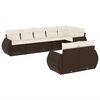 vidaXL Set Divani da Giardino 8 pz con Cuscini Marrone in Polyrattan