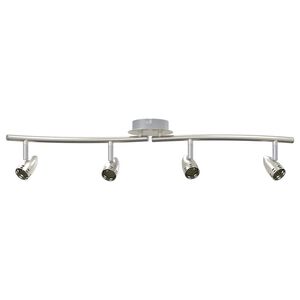 vidaXL Faretto da soffitto Nichel 61 x 10 x 12,5 cm Metallo