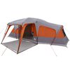 vidaXL Tenda da Campeggio con Portico 9 Persone Grigio e Arancione