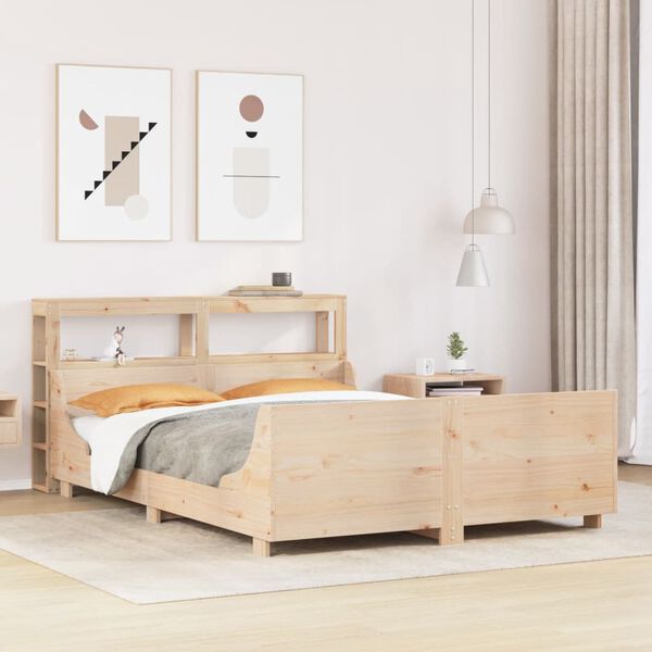 vidaXL Letto senza Materasso 120x190 cm in Legno Massello di Pino