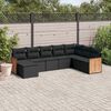 vidaXL Set Divani da Giardino con Cuscini 8 pz Nero in Polyrattan