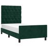 vidaXL Giroletto senza Materasso Verde Scuro 80x200 cm in Velluto
