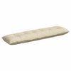 vidaXL Cuscino per Schiena Crema 180 x 19 x 50 cm Tessuto