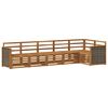 vidaXL Set di divani da esterno 5 pz Naturale Legno di Acacia Massello