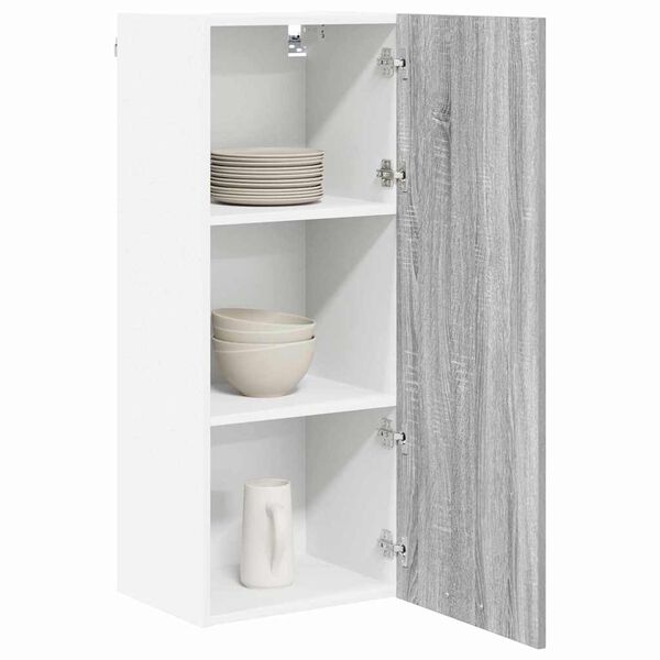 vidaXL Armadio pensile con porta Riga Grigio Sonoma 40 x 31 x 100 cm