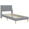 vidaXL Struttura letto con materasso Grigio chiaro 90 x 200 cm Tessuto