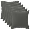 vidaXL Federa 6 pcs HEERLEN Antracite 40 x 40 cm Poliestere