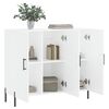 vidaXL Credenza Bianca 90x34x80 cm in Legno Multistrato