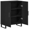 vidaXL Credenza Rovere Nero 69,5 x 34 x 90 cm Legno multistrato