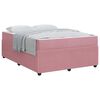 vidaXL Struttura del letto con materasso Rosa 140 x 200 cm Tessuto