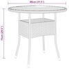 vidaXL Set Bistrot da Giardino 3 pz Polyrattan e Legno Massello Nero