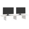vidaXL Supporto per Monitor Bianco 100x27x15 cm Legno Massello di Pino