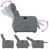 vidaXL Poltrona Alzapersona Reclinabile Massaggio Grigio Similpelle