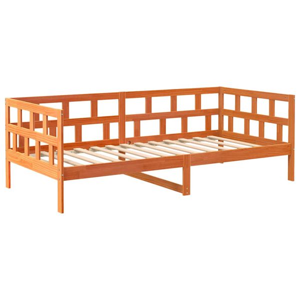 vidaXL Dormeuse senza Materasso Marrone Cera 90x200 cm Legno di Pino