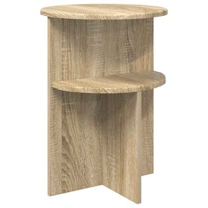 vidaXL Tavolo laterale con archiviazione Rovere Sonoma &Oslash; 39,5 x 55 cm