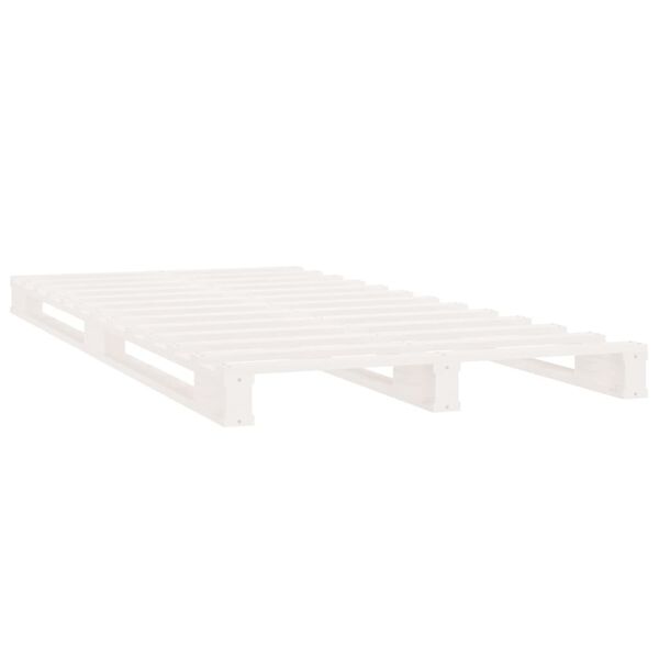 vidaXL Letto a Pallet Bianco 90x190 cm Single Legno Massello di Pino