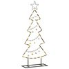 vidaXL Albero di Natale in metallo con supporto Nero 90,5 cm Acciaio
