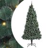 vidaXL Albero di Natale artificiale pre-illuminato con set di palline