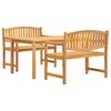 vidaXL Set da Pranzo per Giardino 3 pz in Legno Massello di Teak