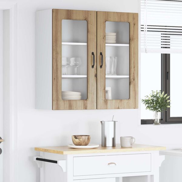 vidaXL Mobile da cucina Kalmar 2 pcs Rovere artigianale
