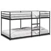 vidaXL Letto a Castello senza Materasso Nero 80x200 cm in Acciaio
