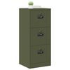 vidaXL Armadio per File con cassetto Verde oliva 45,5 x 42 x 106,5 cm