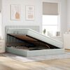 vidaXL Letto con contenitore e LED Grigio chiaro 160 x 200 cm Velluto