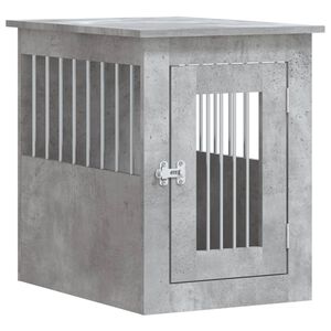 vidaXL Gabbia Cani Arredamento Grigio Cemento 45x62x59cm Multistrato