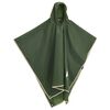 vidaXL Poncho Antipioggia con Cappuccio Design 2 in 1 Verde 223x145 cm