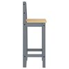 vidaXL Set da Bar 3 pz Grigio in Legno Massello di Pino
