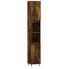 vidaXL Armadietto Bagno Rovere Fumo 30x30x190 cm in Legno Multistrato