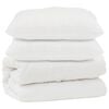 vidaXL Piumone con cuscino 3 pz Bianco Microfibra