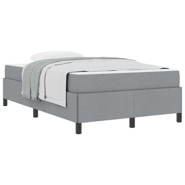 vidaXL Letto a molle Grigio chiaro 120 x 190 cm Tessuto