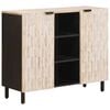 vidaXL Credenza con lo scaffale Finitura Bianco Lavato 90 x 33 x 75 cm