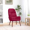vidaXL Sedia Relax Rosso Vino in Velluto