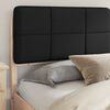 vidaXL Letto con Testiera Rivestita Nero 200 x 200 cm Pino massello