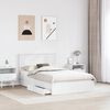 vidaXL Letto con Contenitore Bianco 120 x 190 cm Legno multistrato