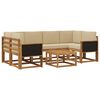 vidaXL Set di divani da esterno 5 pz Naturale