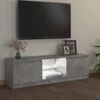 vidaXL Mobile Porta TV con Luci LED Grigio Cemento 120x30x36 cm