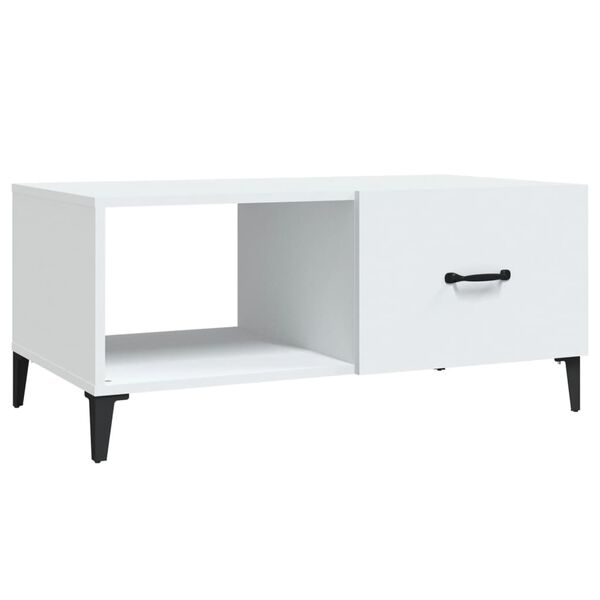 vidaXL Tavolino da Salotto Bianco 90x50x40 cm in Legno Multistrato