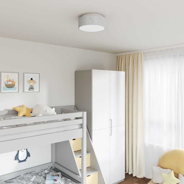 vidaXL Lampada da soffitto Grigio 30 x 30 x 13,5 cm Tessuto