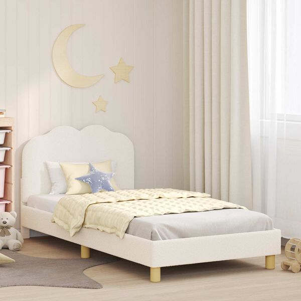 vidaXL Struttura letto bambini con testata Crema 80 x 200 cm