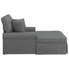 vidaXL Chaise Longe con Gonna Grigio scuro 91 x 157 x 91 cm Tessuto