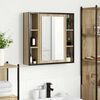 vidaXL Mobiletto per specchio da bagno Beige 60 x 16 x 60 cm