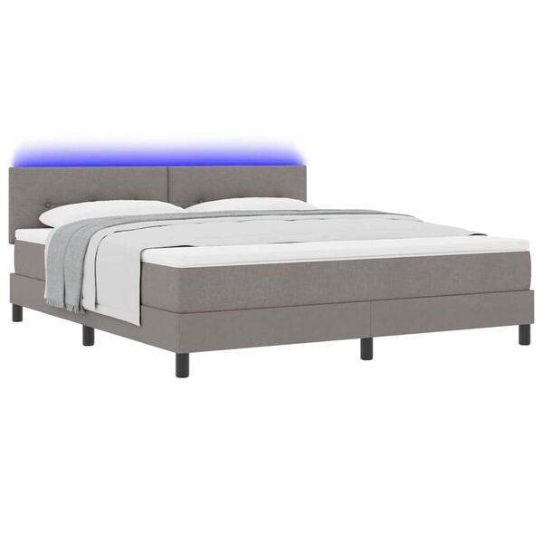 vidaXL Letto a molle con materasso con led Talpa 180 x 200 cm Tessuto