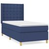 vidaXL Giroletto a Molle con Materasso Blu 90x200 cm inTessuto